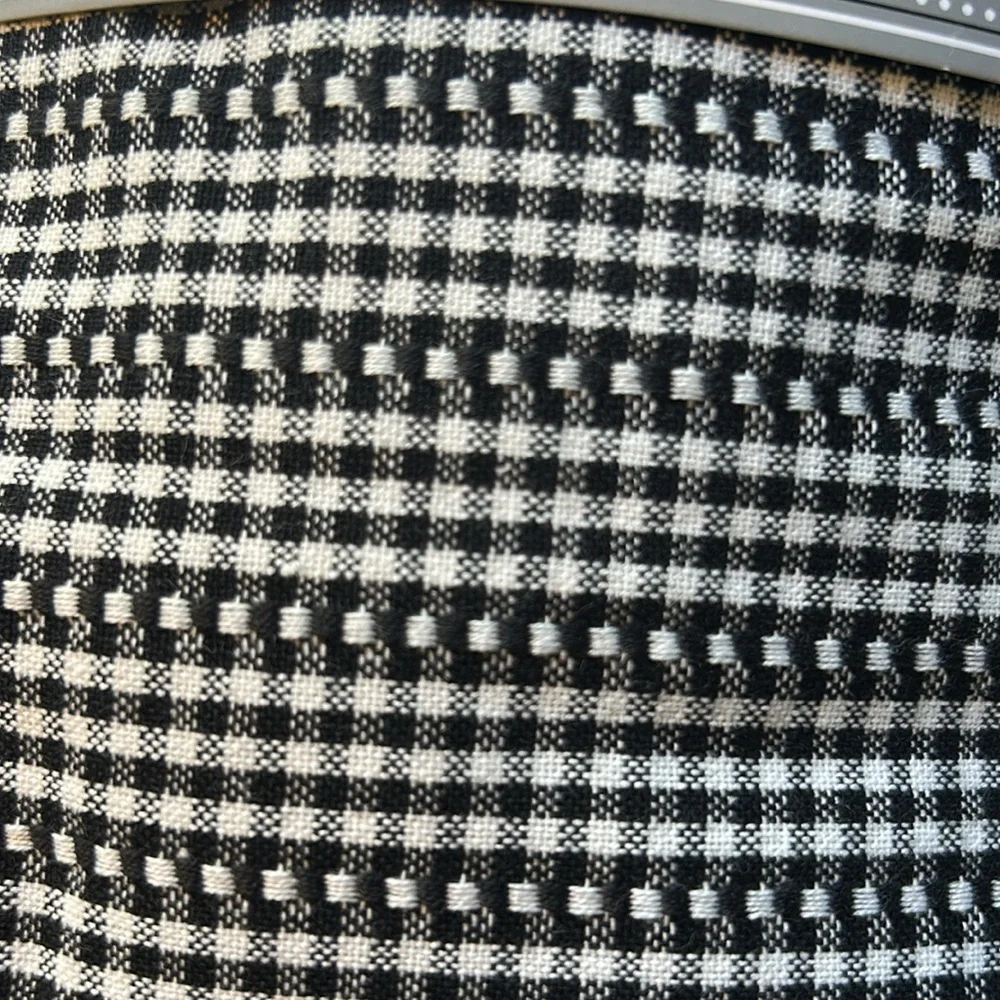 Gingham Table Runner Black + White 14 x 108 Inches Tablescape Black Gold  NEW!